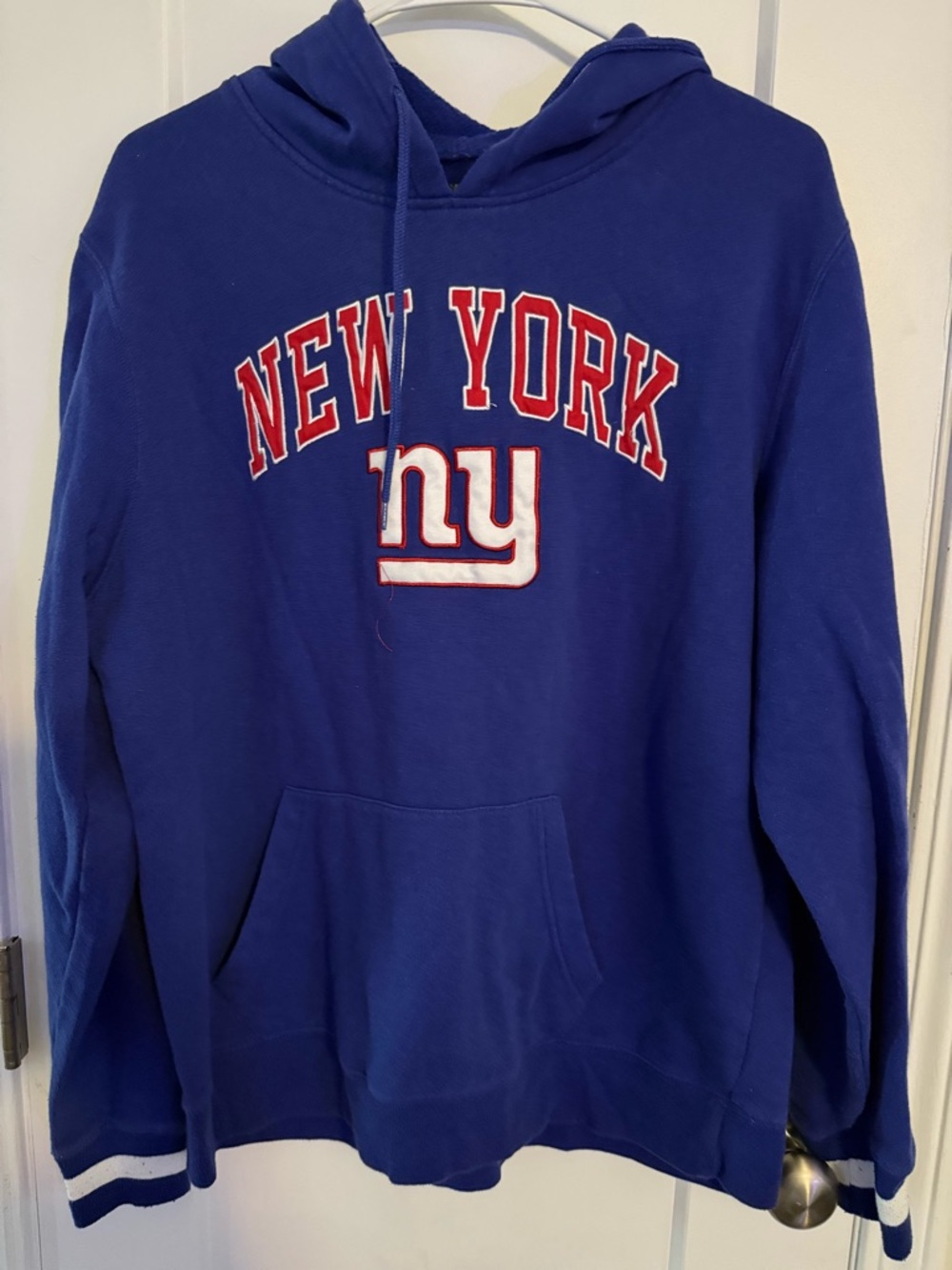 New York NFL TEAM APPAREL NY Men's Blue Hooded Sweatshirt